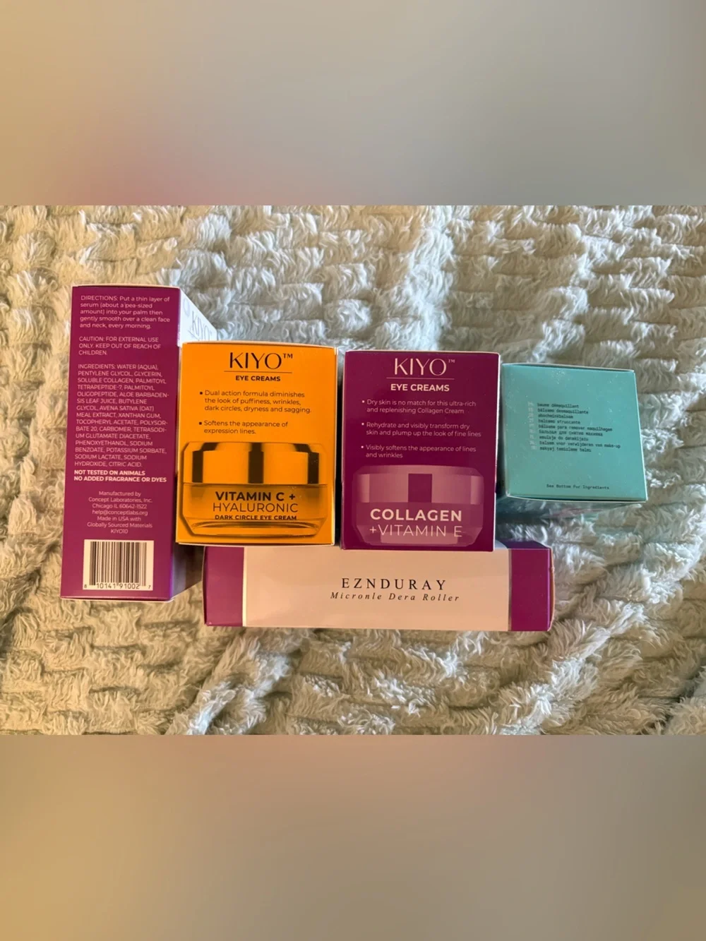 NEW-antiaging bundle  KIYO Vitamin C + Hyaluronic Dark Circle Eye Cream + Serums